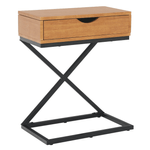 Casa si Gradina - Mobilier - Comode si corpuri - Noptiere - Masuta auxiliara/noptiera, stejar/negru, VIRED - Infinity.ro