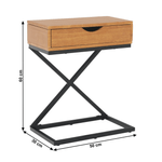 Casa si Gradina - Mobilier - Comode si corpuri - Noptiere - Masuta auxiliara/noptiera, stejar/negru, VIRED - Infinity.ro