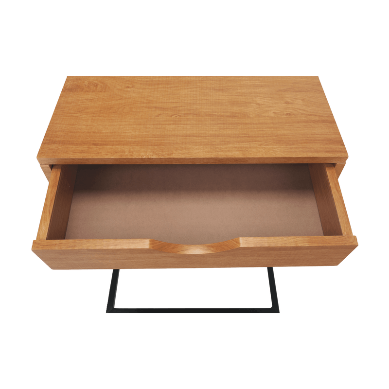 Casa si Gradina - Mobilier - Comode si corpuri - Noptiere - Masuta auxiliara/noptiera, stejar/negru, VIRED - Infinity.ro