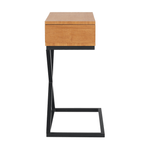 Casa si Gradina - Mobilier - Comode si corpuri - Noptiere - Masuta auxiliara/noptiera, stejar/negru, VIRED - Infinity.ro