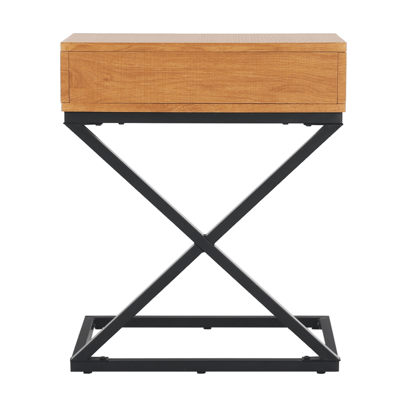 Casa si Gradina - Mobilier - Comode si corpuri - Noptiere - Masuta auxiliara/noptiera, stejar/negru, VIRED - Infinity.ro