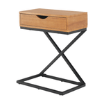 Casa si Gradina - Mobilier - Comode si corpuri - Noptiere - Masuta auxiliara/noptiera, stejar/negru, VIRED - Infinity.ro