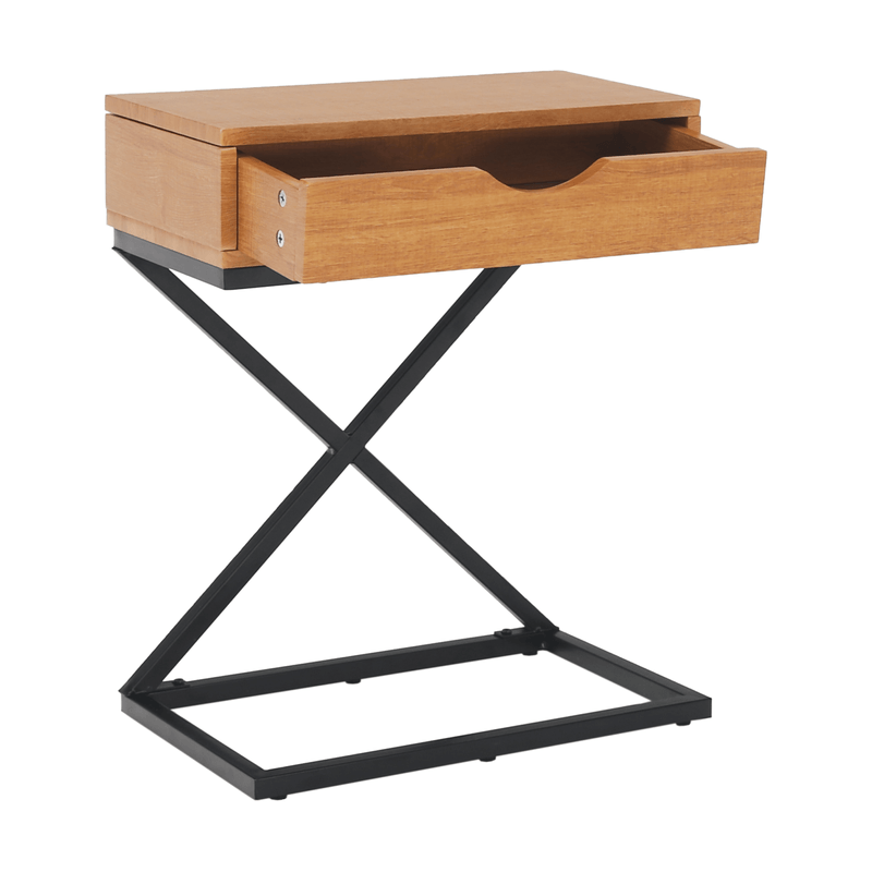 Casa si Gradina - Mobilier - Comode si corpuri - Noptiere - Masuta auxiliara/noptiera, stejar/negru, VIRED - Infinity.ro