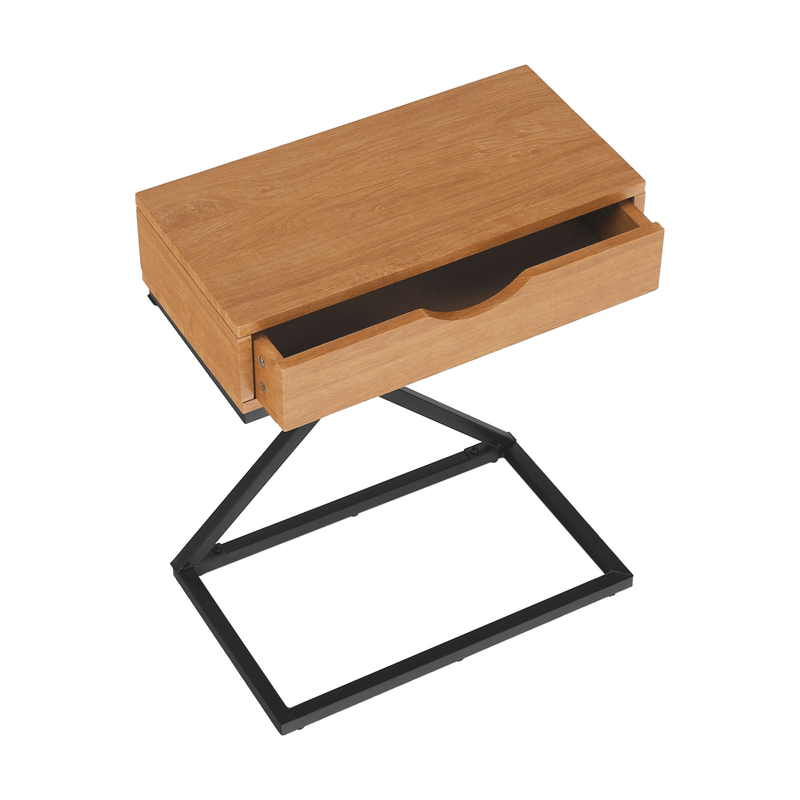 Casa si Gradina - Mobilier - Comode si corpuri - Noptiere - Masuta auxiliara/noptiera, stejar/negru, VIRED - Infinity.ro