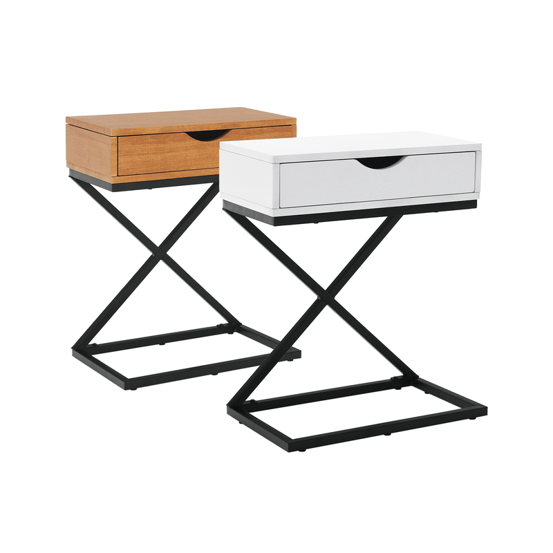 Casa si Gradina - Mobilier - Comode si corpuri - Noptiere - Masuta auxiliara/noptiera, stejar/negru, VIRED - Infinity.ro