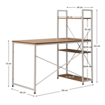 Casa si Gradina - Mobilier - Mese si birouri - Birouri - Birou PC / birou multifunctional practic, stejar / alb, VEINA - Infinity.ro