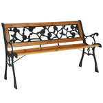 Casa si Gradina - Gradina si terasa - Mobilier exterior - Bancute de gradina - Banca de gradina, neagra / naturala, FAIZA - Infinity.ro