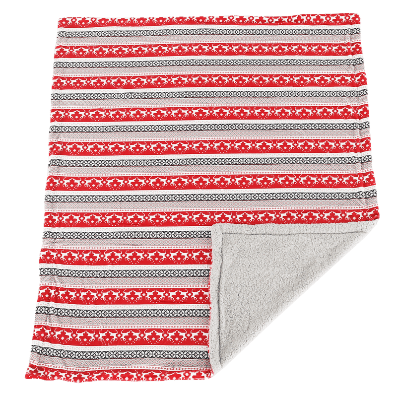 Casa si Gradina - Textile si covoare - Pături și cuverturi - Pături - Patura cu doua fete imitatie miel, motiv iarna, 150x200, RENIFE - Infinity.ro