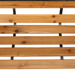 Casa si Gradina - Gradina si terasa - Mobilier exterior - Bancute de gradina - Banca de gradina, neagra / naturala, FAIZA - Infinity.ro