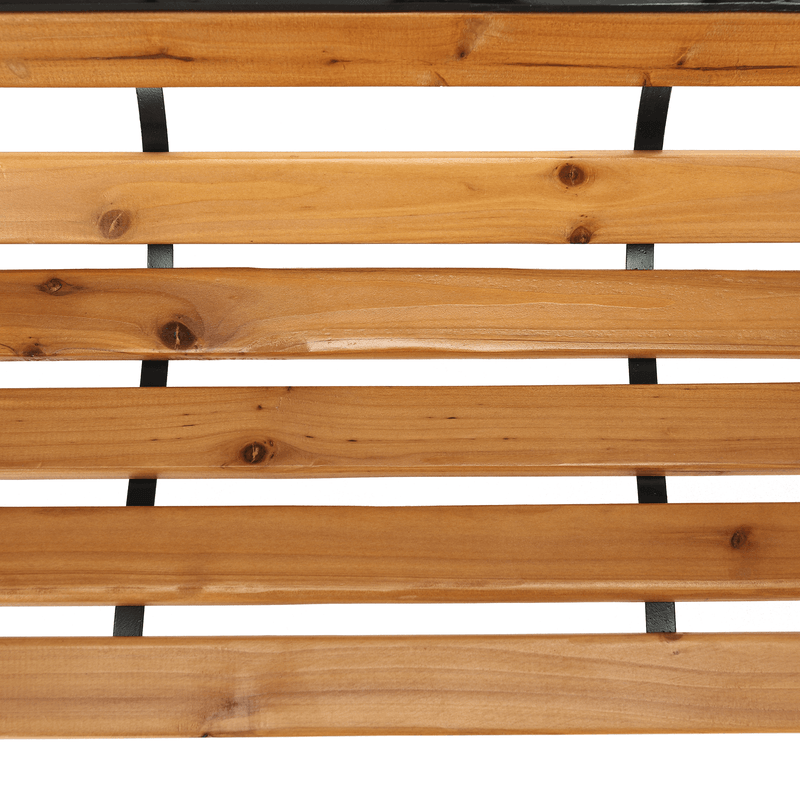 Casa si Gradina - Gradina si terasa - Mobilier exterior - Bancute de gradina - Banca de gradina, neagra / naturala, FAIZA - Infinity.ro