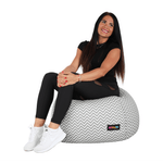 Casa si Gradina - Mobilier - Scaune si fotolii - Fotolii - Fotoliu tip sac, gri/alb/model zig-zag, GOMBY - Infinity.ro
