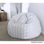 Casa si Gradina - Mobilier - Scaune si fotolii - Fotolii - Fotoliu tip sac, gri/alb/model zig-zag, GOMBY - Infinity.ro