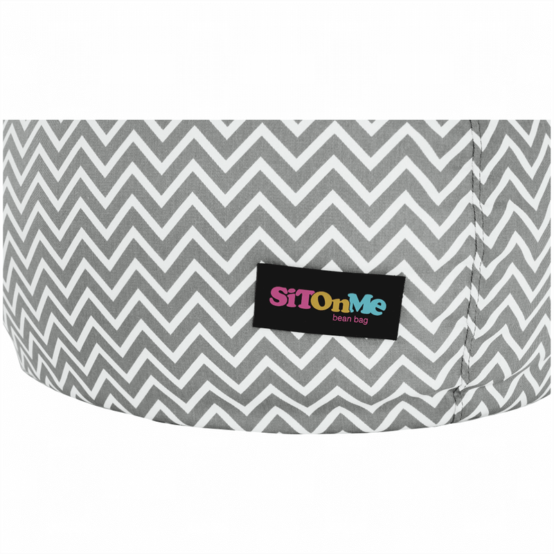 Casa si Gradina - Mobilier - Scaune si fotolii - Fotolii - Fotoliu tip sac, gri/alb/model zig-zag, GOMBY - Infinity.ro