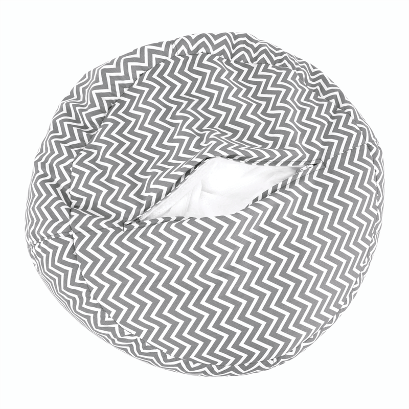 Casa si Gradina - Mobilier - Scaune si fotolii - Fotolii - Fotoliu tip sac, gri/alb/model zig-zag, GOMBY - Infinity.ro