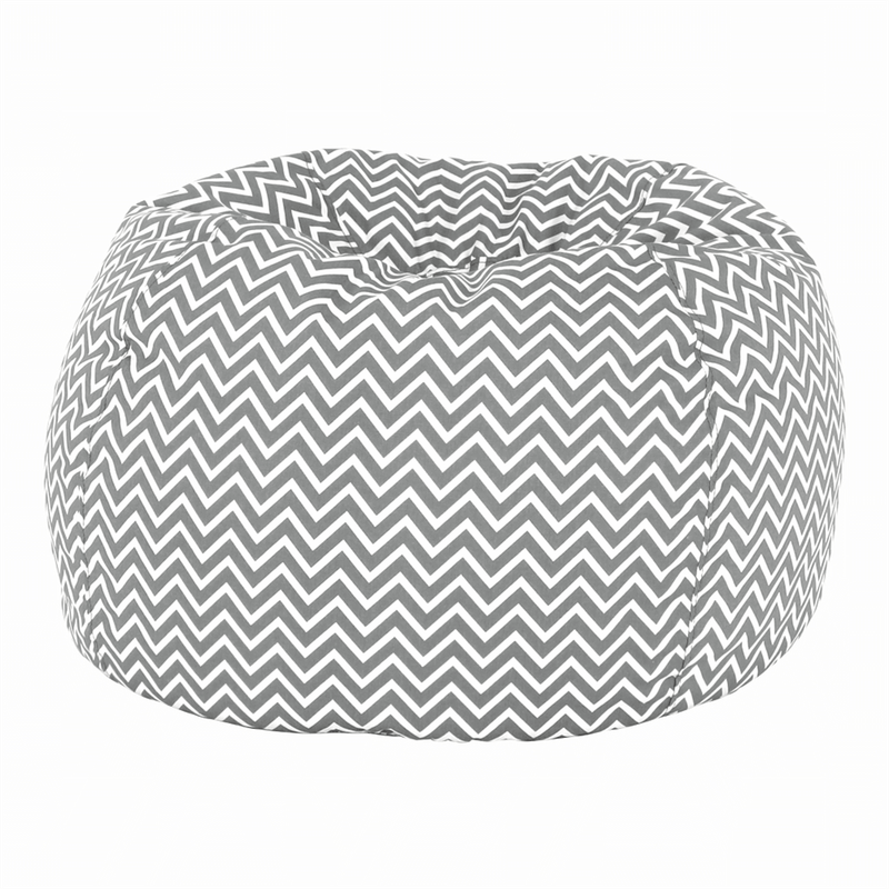 Casa si Gradina - Mobilier - Scaune si fotolii - Fotolii - Fotoliu tip sac, gri/alb/model zig-zag, GOMBY - Infinity.ro