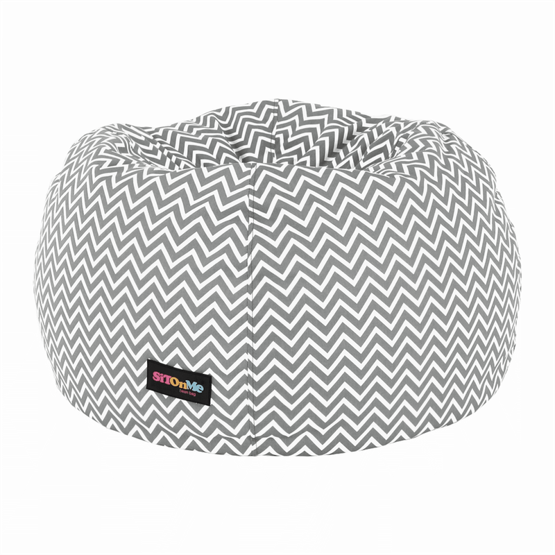 Casa si Gradina - Mobilier - Scaune si fotolii - Fotolii - Fotoliu tip sac, gri/alb/model zig-zag, GOMBY - Infinity.ro