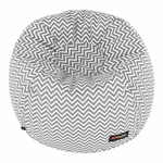 Casa si Gradina - Mobilier - Scaune si fotolii - Fotolii - Fotoliu tip sac, gri/alb/model zig-zag, GOMBY - Infinity.ro