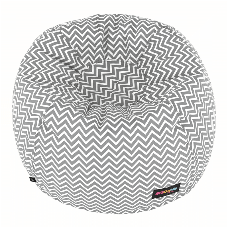 Casa si Gradina - Mobilier - Scaune si fotolii - Fotolii - Fotoliu tip sac, gri/alb/model zig-zag, GOMBY - Infinity.ro
