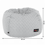 Casa si Gradina - Mobilier - Scaune si fotolii - Fotolii - Fotoliu tip sac, gri/alb/model zig-zag, GOMBY - Infinity.ro