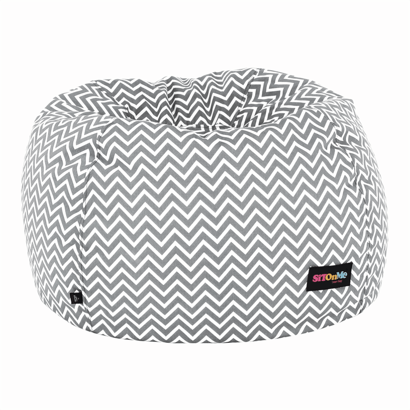 Casa si Gradina - Mobilier - Scaune si fotolii - Fotolii - Fotoliu tip sac, gri/alb/model zig-zag, GOMBY - Infinity.ro