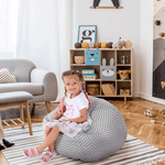 Casa si Gradina - Mobilier - Scaune si fotolii - Fotolii - Fotoliu tip sac, gri/alb/model zig-zag, GOMBY - Infinity.ro