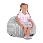Casa si Gradina - Mobilier - Scaune si fotolii - Fotolii - Fotoliu tip sac, gri/alb/model zig-zag, GOMBY - Infinity.ro