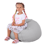 Casa si Gradina - Mobilier - Scaune si fotolii - Fotolii - Fotoliu tip sac, gri/alb/model zig-zag, GOMBY - Infinity.ro