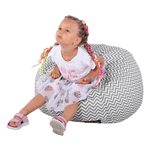 Casa si Gradina - Mobilier - Scaune si fotolii - Fotolii - Fotoliu tip sac, gri/alb/model zig-zag, GOMBY - Infinity.ro