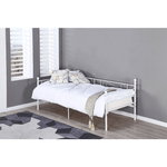 Casa si Gradina - Mobilier - Paturi si accesorii - Paturi - Pat din metal - de o persoana, alb, 90x200, ROZALI - Infinity.ro