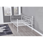 Casa si Gradina - Mobilier - Paturi si accesorii - Paturi - Pat din metal - de o persoana, alb, 90x200, ROZALI - Infinity.ro