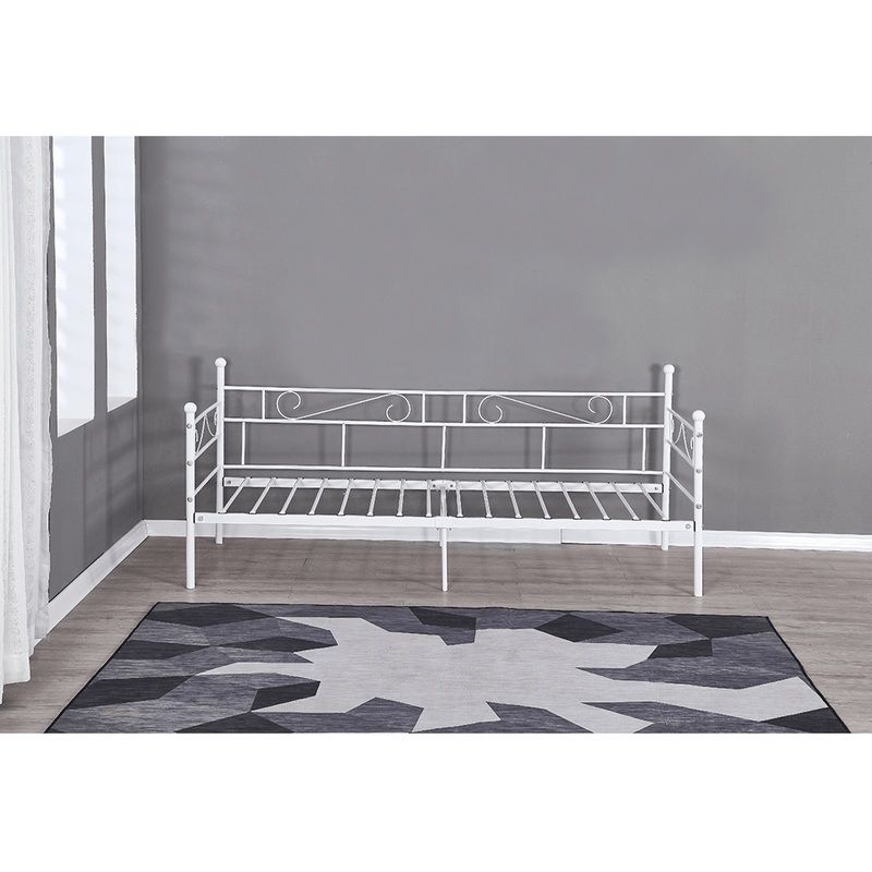 Casa si Gradina - Mobilier - Paturi si accesorii - Paturi - Pat din metal - de o persoana, alb, 90x200, ROZALI - Infinity.ro
