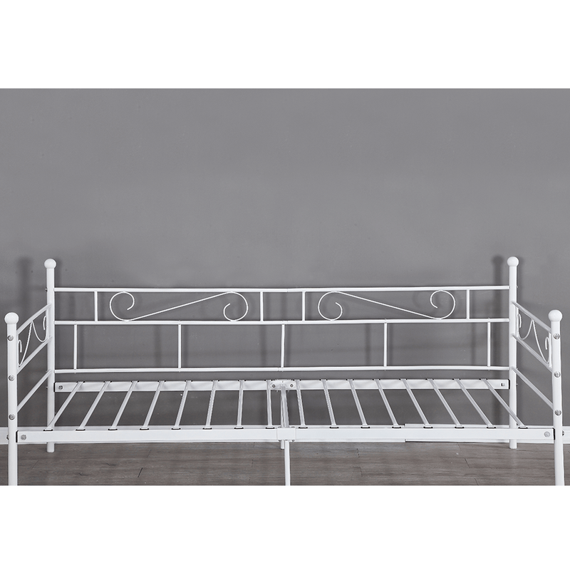Casa si Gradina - Mobilier - Paturi si accesorii - Paturi - Pat din metal - de o persoana, alb, 90x200, ROZALI - Infinity.ro