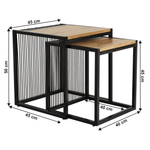 Casa si Gradina - Mobilier - Mese si birouri - Masute de cafea - Set a doua masute de cafea, stejar/negru, RIMBO - Infinity.ro