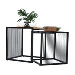 Casa si Gradina - Mobilier - Mese si birouri - Masute de cafea - Set a doua masute de cafea, stejar/negru, RIMBO - Infinity.ro