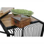 Casa si Gradina - Mobilier - Mese si birouri - Masute de cafea - Set a doua masute de cafea, stejar/negru, RIMBO - Infinity.ro