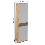 Casa si Gradina - Mobilier - Dulapuri si sifoniere - Dulapuri pantofi - Pantofar TIP 7, stejar wotan/alb, CYRIL - Infinity.ro