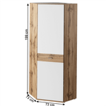 Casa si Gradina - Mobilier - Dulapuri si sifoniere - Dulapuri - Dulap de colt TIP 3, stejar wotan/alb, CYRIL - Infinity.ro