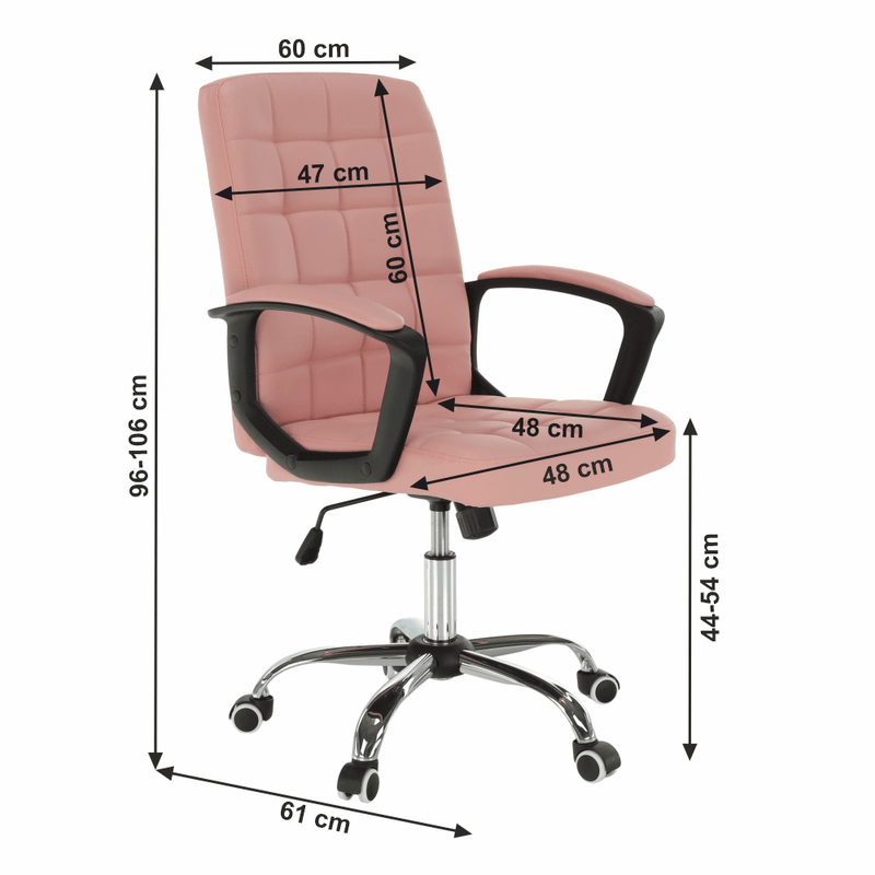 Casa si Gradina - Mobilier - Scaune si fotolii - Fotolii - Fotoliu de birou, piele ecologica roz RULIS - Infinity.ro