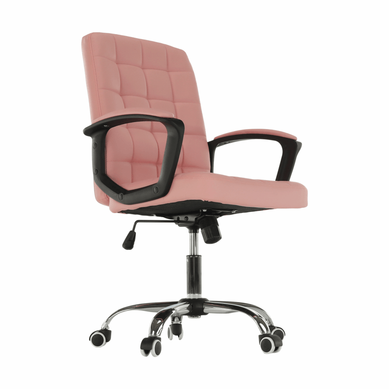 Casa si Gradina - Mobilier - Scaune si fotolii - Fotolii - Fotoliu de birou, piele ecologica roz RULIS - Infinity.ro
