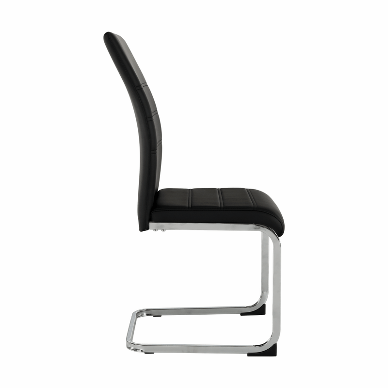 Casa si Gradina - Mobilier - Scaune si fotolii - Scaune - Scaun dining, negru / crom, VATENA - Infinity.ro