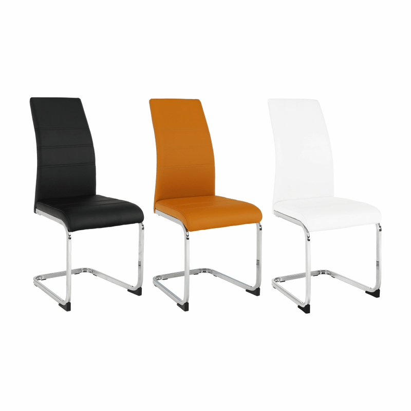 Casa si Gradina - Mobilier - Scaune si fotolii - Scaune - Scaun dining, negru / crom, VATENA - Infinity.ro
