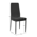 Casa si Gradina - Mobilier - Scaune si fotolii - Scaune - Scaun bucatarie, gri inchis/negru, ENRA - Infinity.ro
