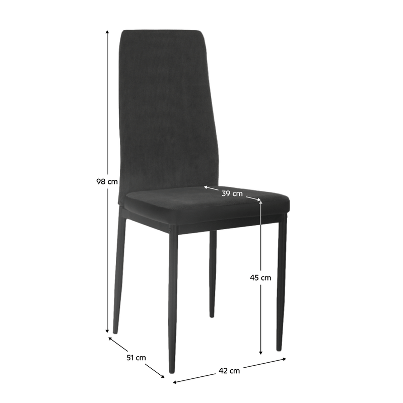 Casa si Gradina - Mobilier - Scaune si fotolii - Scaune - Scaun bucatarie, gri inchis/negru, ENRA - Infinity.ro