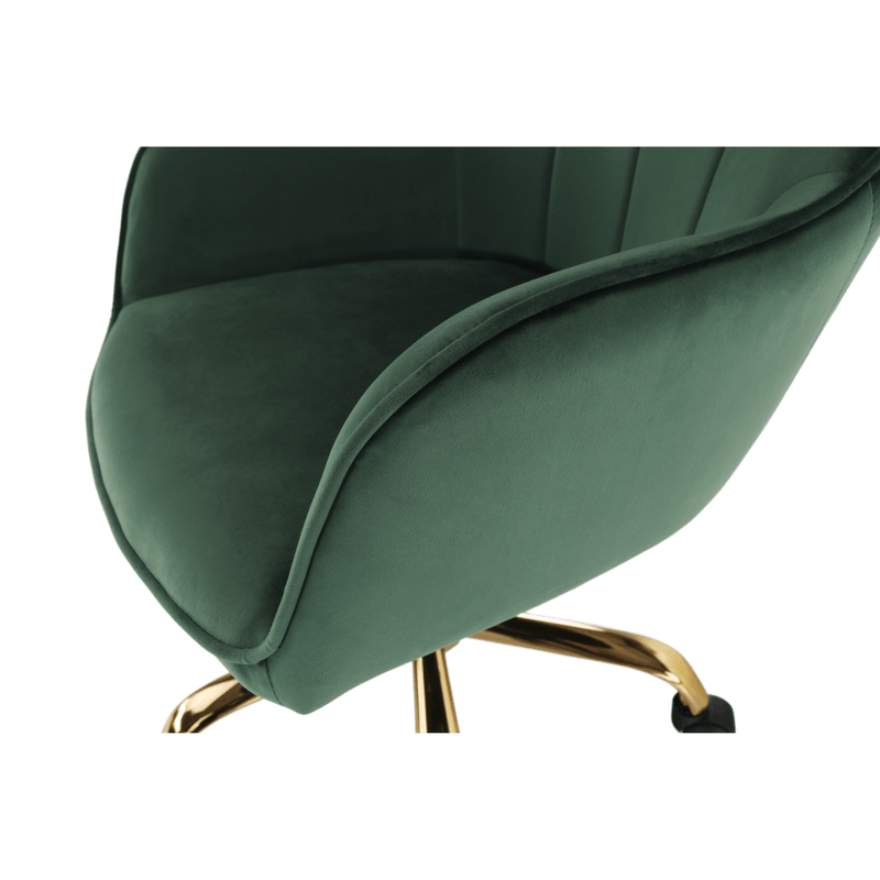 Casa si Gradina - Mobilier - Scaune si fotolii - Fotolii - Fotoliu de birou, verde material Velvet /auriu, EROL - Infinity.ro