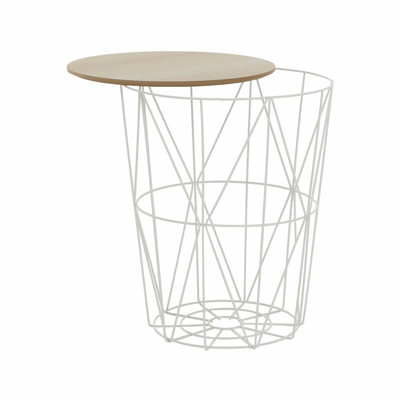 Casa si Gradina - Mobilier - Mese si birouri - Masute de cafea - Masuta auxiliara, natural/alb, NANCER TYP 3 - Infinity.ro