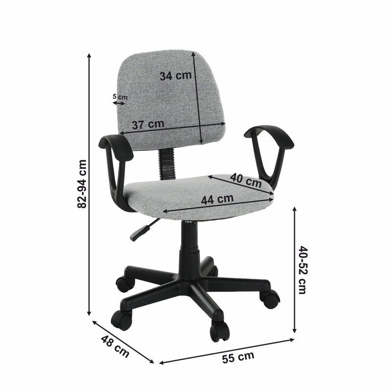 Casa si Gradina - Mobilier - Scaune si fotolii - Scaune - Scaun de birou, gri/negru, TAMSON - Infinity.ro