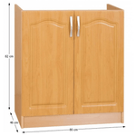 Casa si Gradina - Mobilier - Dulapuri si sifoniere - Dulapuri - Dulap de bucatarie, Inferior, Cu doua usi, Arin LORA MDF NEW S80ZL - Infinity.ro