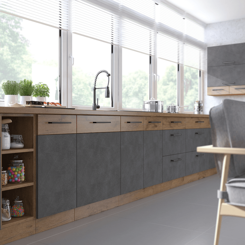 Casa si Gradina - Mobilier - Dulapuri si sifoniere - Dulapuri - Dulap superior, stejar lancelot/gri mat, VEGA 40 G-72 1F - Infinity.ro