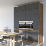 Casa si Gradina - Mobilier - Dulapuri si sifoniere - Dulapuri - Dulap superior, stejar lancelot/gri mat, VEGA 40 G-72 1F - Infinity.ro
