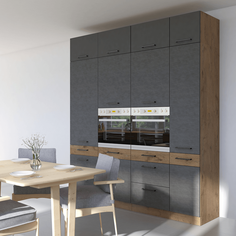 Casa si Gradina - Mobilier - Dulapuri si sifoniere - Dulapuri - Dulap superior, stejar lancelot/gri mat, VEGA 40 G-72 1F - Infinity.ro